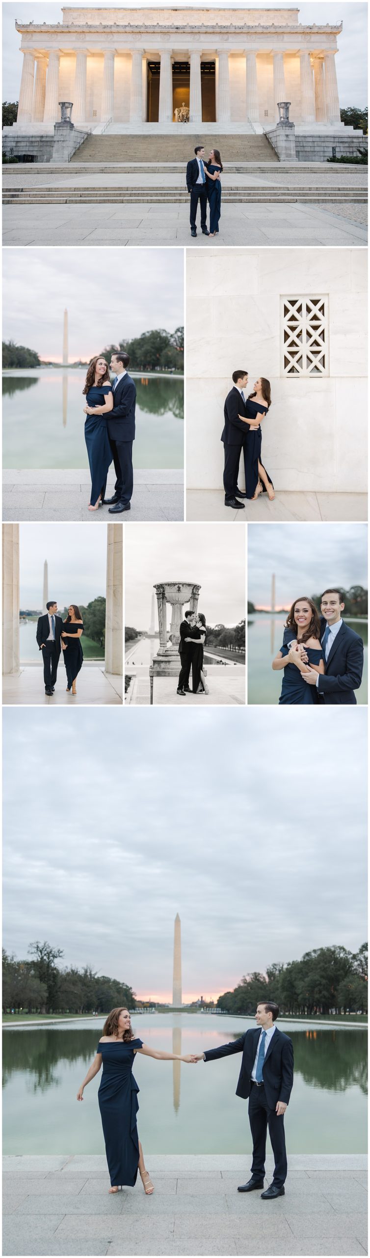 Lincoln memorial engagement photographer